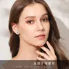 Corazón de plata pura 999 tienes aretes de botón de plata amor en forma de corazón aretes cortos temperamento de lujo ligero joyería para la oreja regalo para novia