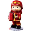 Decoração de bolo para assar pequeno bombeiro caminhão de bombeiros decoração cachorro cartão de chama mesa de sobremesa infantil vestir