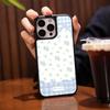 Funda de Teléfono Floral Nueva de Verano Adecuada para iPhone 16, Apple 17 Galvanizada Anticolisión Estuche de Vidrio con Agujero Grande