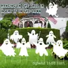 Placas de Chão para Pátio de Halloween, Placas de Chão Luminosas de Fantasma para Pendurar em Árvores na Varanda Externa, Suprimentos de Decoração para Atmosfera Festiva