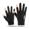 Guantes de Protección Solar para Hombre Verano Medio Dedo Delgados Antideslizantes Seda de Hielo Conducción Ciclismo Dos Sin Dedos Pesca Guantes de Medio Dedo Mujer