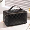 Nova Bolsa Cosmética de Puxador Duplo para Mulheres, Grande Capacidade, Portátil Ins Popular para Viagem, Bolsa de Maquiagem e Artigos de Higiene Pessoal, Bolsa de Armazenamento, Bolsa Almofada