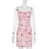YJ24350 Verão 2024 Nova Saia Hip Estilo de Moda Doce Elegante Estilingue Lace-up Vestido Impresso Mulheres