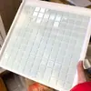 Mosaicos de vidrio cristalino piezas pequeñas para paredes de fondo, baño, pegatinas para paredes de piscina, estanque de peces autoadhesivo, rompecabezas de piscina