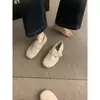 Sapatos femininos Birkenstock, novo modelo outono e inverno 2024, estilo coreano, retrô francês, sem cadarço, sapatos quentes de algodão