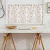 Nuevo modelo de TEMU de cortinas cortas estampadas florales, cortinas para café, cortinas para gabinetes, cortinas para bloquear el aire acondicionado de sala y balcón, etiquetadas y listas para enviar