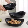 Prato de frutas estilo ins para sala de estar, bandeja para lanches e doces, plástico PP, prato de frutas secas de alta qualidade em formato de lingote para sala de jantar em casa, atacado