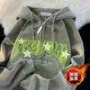 Transfronterizo 2026 Primavera y Otoño Nueva Sudadera de Pana Estilo Hong Kong Chaqueta Casual Versátil con Capucha para Hombre Cárdigan Holgado