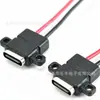 Enchufe hembra de socket con orificio fijo de 2 pines Tipo-C de doble oreja con terminales, conector hembra de carga de batería de litio LN-004