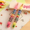 Novos Lápis de Cor Arco-Íris DIY Personalidade Criativa 20 Cores Caneta de Desenho Multifuncional Fofa Portátil Lápis de Cor para Graffiti de Estudante