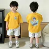 Ropa para Niños Ropa de Verano para Niños Algodón Puro Manga Corta Nuevo Estilo 2026 Niños Medianos y Grandes Camiseta de Verano Fina Camiseta Casual de Manga Media