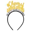 Decorações de Ano Novo transfronteiriças, tiaras, acessórios de cabelo, decorações para festa de Réveillon 2027, decorações de festa de Ano Novo, adereços para fotos