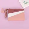 Cartera Sencilla Estilo Coreano para Mujer Cartera Corta con Cremallera Bloqueo de Color Moda Billetera para Monedas Bolso de Mano Portatarjetas Billetera para Monedas