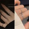 Anel de Coração Shining Brick High-end Design de Nicho Feminino Luxo Acessível Simples Versátil Estilo Frio Abertura Ajustável Anel de Dedo Indicador