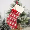 Decoraciones navideñas bordadas personalizadas de Etsy, calcetines de lana, renos rojos y blancos, bolsas de regalo para niños, calcetines navideños de punto