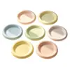 Cuenco circular de cerámica de color crema con esmalte interior para mascotas (perros pequeños y gatos), cuenco bajo para gatos, cuenco de comida, en stock para ventas transfronterizas