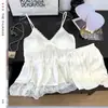 Conjunto de dos piezas de pijama de verano para mujer, puro y sexy, hecho a medida, camisola y shorts de seda helada de alta gama para estar en casa