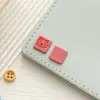 Etiqueta de Couro de Microfibra Desenho Animado, Etiqueta de Couro Estampada, Patch para Roupa, Etiqueta de Couro para Roupa de Boneca Pet DIY, Etiqueta de Urso com Rosto Sorridente