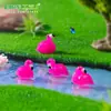 Transfronterizo Nuevo Producto Creativo Muñeco Flamenco DIY Accesorios de Decoración Mini Escritorio Micro Paisaje Resina Pequeños Adornos