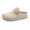 Zapatos tipo Birkenstock de suela gruesa que aumentan la altura, nueva colección primavera/otoño 2026, sin cordones, casuales, puntera cerrada, estilo media zapatilla, para mujer, adecuados para usar al aire libre
