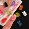 Urso Colorido de Gelatina Pequenos Acessórios Resina Artesanal DIY Cola de Creme Capa de Celular Ímã de Geladeira Fivela de Sapato Acessórios de Cabelo