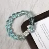 Pulsera Cuadrada de Cristal Estilo Xiaohongshu al por Mayor Joyería de Mano de Vidrio con Cuentas Hecha a Mano Pulseras Populares para Estudiantes en Lugares Turísticos