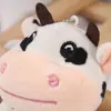 Lindo peluche de becerro animal muñeca colgante puesto venta al por mayor llavero de vaca colgante de felpa lote mixto
