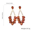 Nuevos pendientes de plata con aguja europea y americana con diamantes, pendientes de borla con forma de gota de agua ovalada, exquisitos y lujosos con un toque de alta gama, pendientes de nicho