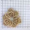 Parche Decorativo de Flor 3D Full Diamond con Pétalos de Pedrería para Ropa DIY Accesorios de Decoración Venta al por Mayor