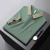 Camiseta Personalizada Estilo Japonês Color Block Bordada de Manga Curta Casual Solta Leve Business Slim Verão Algodão Piquet Polo Shirt para Homem