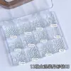 12 Compartimentos de Acessórios para Nail Art, Diamantes de Formato Especial, Strass Coloridos de Fundo Plano, Diamantes de Resina Transparentes Assimétricos, Diamantes Mistos para Unhas
