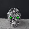 Anillo de dedo de calavera dominante exagerado de plata tailandesa retro anillo de ajuste de apertura para hombre de plata tailandesa personalidad popular