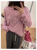 Botón de diseño en la parte superior ropa de otoño para mujer estilo chica caliente deseo puro longitud media holgada versátil estilo coreano manga larga exterior camiseta