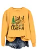 Comércio Exterior Ebay Site Independente Apenas uma Garota Árvore de Natal Divertida Casual Moletom Feminino de Manga Longa