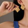 Pendientes de acero inoxidable de alta gama con diseño geométrico de rayas de circonitas, sencillos y exagerados, de estilo europeo y americano, a la moda, combinables con todo, para mujer.