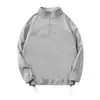 Artículo popular de comercio exterior: Sudadera de forro polar de doble cara de 300 g con cuello alto y media cremallera para hombre y mujer, corte holgado, marca de moda, chaqueta con forro de forro polar de fábrica