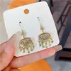 Ganchos de Orelha com Fecho de Segurança de Pedra Olho de Gato para Mulheres, Estilo Chinês, Brincos Simples, Joia de Orelha Retrô Versátil para Mulheres Atacado