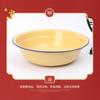 Bacia de curling atacado tigela de mistura bacia de esmalte esmalte cor sólida redonda mistura tigela de mistura de bordas saladeira de esmalte