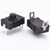 Interruptor Botão de Lanterna Certificado CE 18*12, Interruptor de Push Button Sem Trava de Dois Pinos com Furos, Normalmente Fechado