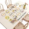 Mantel de Dibujos Animados Lindo Impermeable y Resistente al Aceite PVC Sin Lavar Mantel de Mesa Estilo Ins Lujo Accesible Alfombrilla de Mesa de Dibujos Animados
