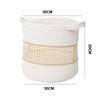 Cesto de Armazenamento Simples de Corda de Algodão Personalizado Organização do Quarto Cesto de Armazenamento de Esteira de Bambu Tecido à Mão Cesto de Armazenamento de Roupas Sujas para Sala de Estar