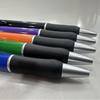 Fabricantes para caneta esferográfica tipo push, personalizado LOGO1.0mm preto núcleo azul escrita ao longo da linha caneta de publicidade
