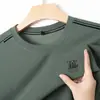 Moletom Pulôver Gola Redonda Masculino 2024 Nova Coleção Primavera para Homens Jovens e de Meia-Idade Tops Casuais Soltos de Manga Longa Camiseta Atacado