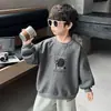 Ropa de Primavera y Otoño para Niños Sudadera con Capucha de Dibujos Animados Estilo Coreano Infantil Guapo Moderna Fresca Informal Sudadera con Cremallera Ropa para Niños Pequeños y Niños Pequeños Comercio Exterior
