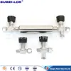 Frasco de amostragem de fornecimento amostrador de válvula de agulha de fio duplo rosca externa de 1/4" válvula de agulha