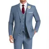 Traje de Vestir de Botón Único Hecho a Medida para Comercio Exterior Transfronterizo con Impresión Digital, Traje de Tres Piezas Hecho a Medida para Hombre