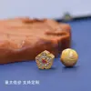 Accesorios DIY de Cobre Chapado en Oro, Cuentas Espaciadoras de Caparazón de Tortuga Ricas y Lujosas, Cuentas de Ojo de Gato, Accesorios para Pulseras, Cuentas de Calabaza, Accesorios al por Mayor
