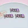 Novas Placas de Letras Banhadas em Acrílico Enfeites de Desenho Animado Acessórios DIY para Crocs Capa de Celular Presilha de Cabelo Adesivos Acessórios