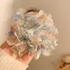 Pinza para el Cabello de Malla con Flores de Hada Súper para Mujer Nuevo Estilo 2025 Accesorio para el Cabello de Gama Alta Pinza de Tiburón Grande para la Parte Posterior de la Cabeza