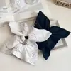 Goma para el pelo fruncida estilo francés con alta elasticidad, Pañuelo cuadrado de tela texturizada vintage para el pelo para mujer, Exquisita goma para coleta alta